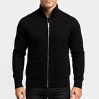 Men's Cotton Zip Cardigan – Lightweight Breathable Layer