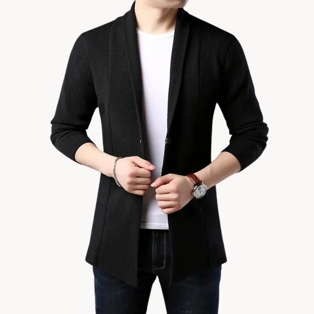 Men's Longline Open-Front Cardigan