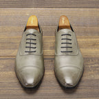 Men's leather-look Oxford Shoes – Cap-Toe Lace-Ups