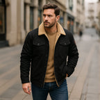 Men's Fleece-Lined Winter Coat – Button Front, Five Colours