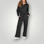 Women's Two-piece Trouser Lounge Set with hood and zip