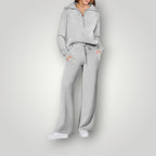 Women's Two-piece Trouser Lounge Set with hood and zip