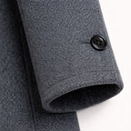 Men's Single-Breasted Wool-Blend Trench Coat – Mid Length