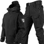 Men's Windproof Tactical Outdoor Set – Hooded Utility Jacket and Cargo