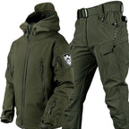 Men's Windproof Tactical Outdoor Set – Hooded Utility Jacket and Cargo