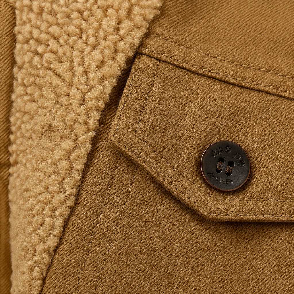 Men's Fleece-Lined Winter Coat – Button Front, Five Colours