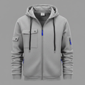 Men's Hooded Utility Jacket – Casual Zip-Up Layer