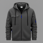 Men's Hooded Utility Jacket – Casual Zip-Up Layer