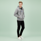 Men's Hooded Utility Jacket – Casual Zip-Up Layer