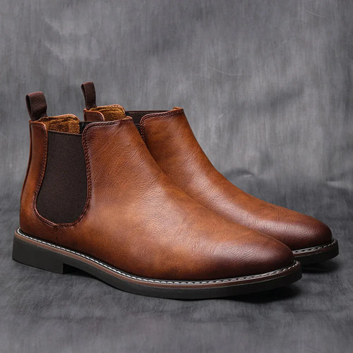 Men's Chelsea Boots with Elastic Side Panels – Style 2