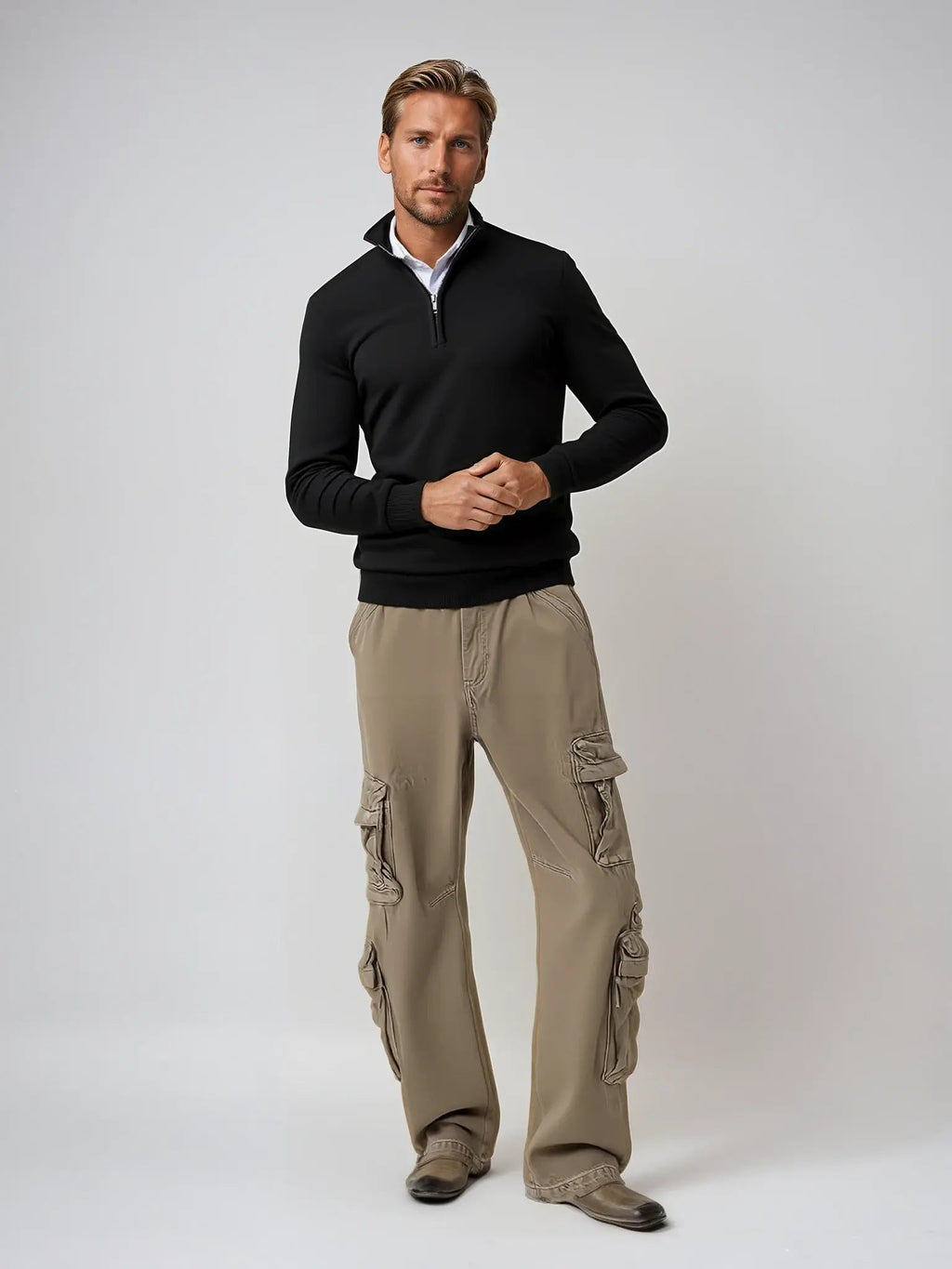 Men's Classic Half-Zip Jumper – Soft Knit