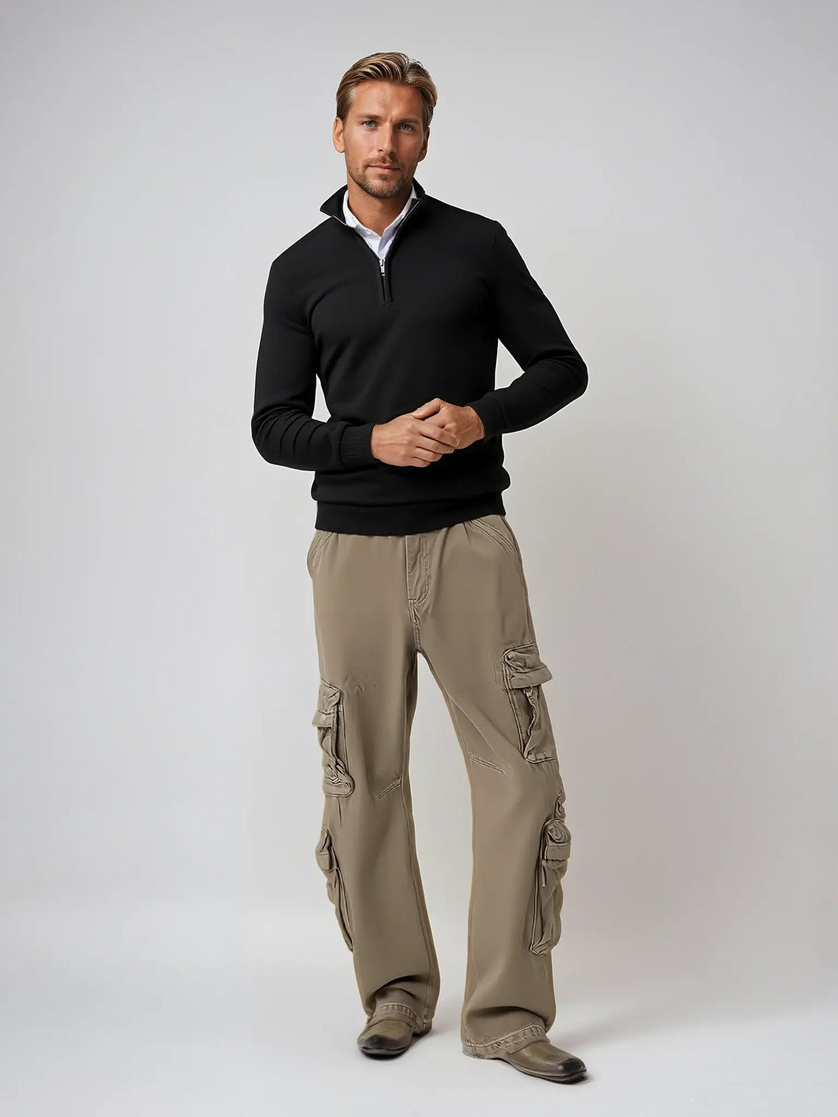 Men's Classic Half-Zip Jumper – Soft Knit