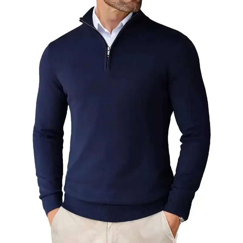Men's Classic Half-Zip Jumper – Soft Knit