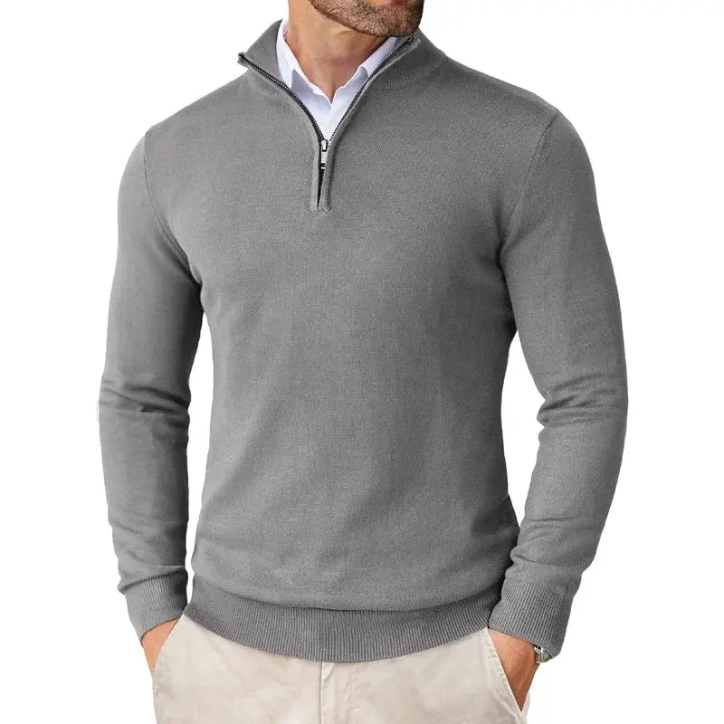 Men's Classic Half-Zip Jumper – Soft Knit