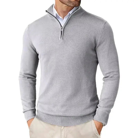 Men's Slim-Fit Quarter-Zip Jumper – Lightweight Knit