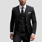 Men's Three-Piece Slim-Fit Wedding Suit – Blazer, Waistcoat and Trousers