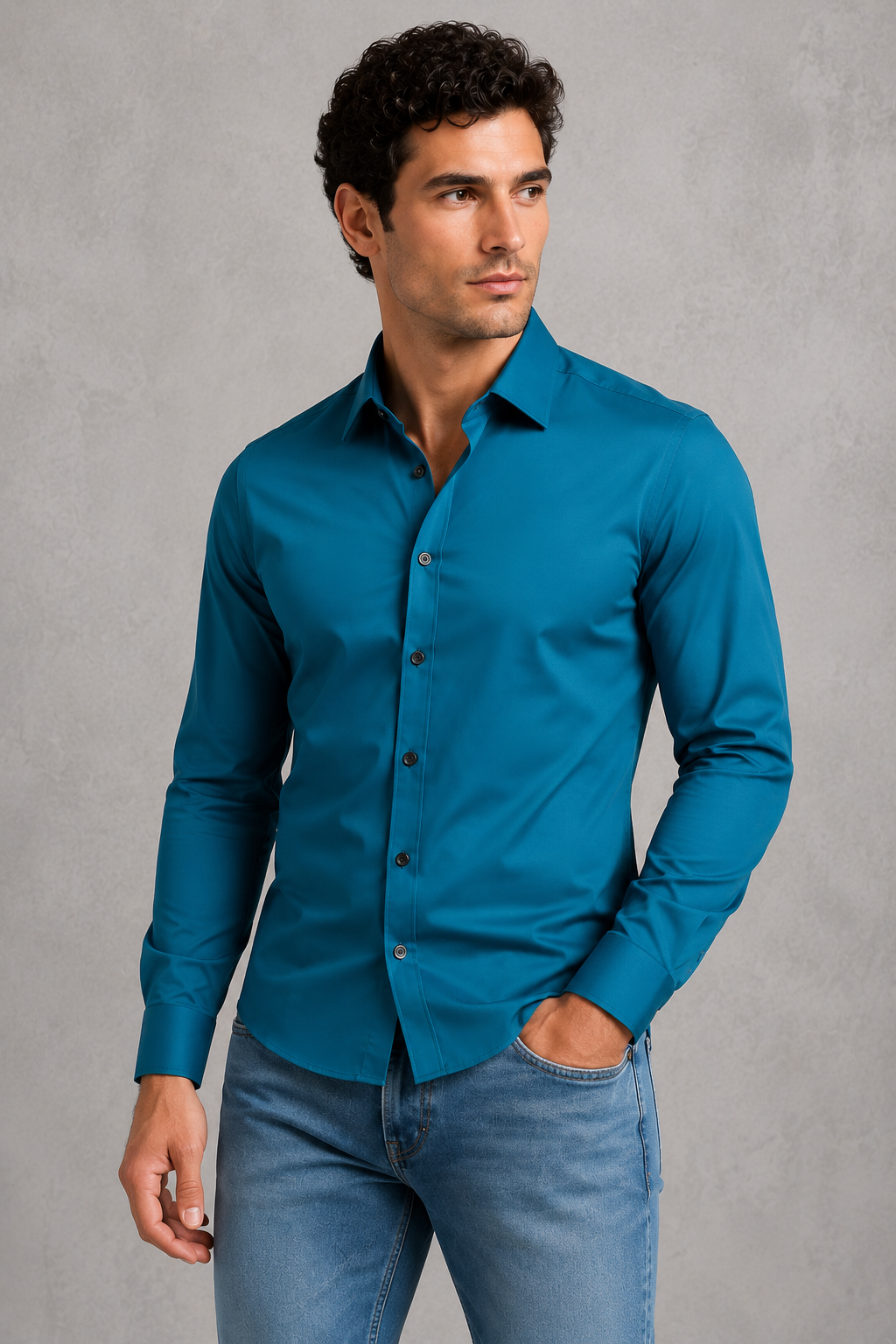 Men's Wrinkle-Free Formal Shirt – Point Collar, Twelve Colours