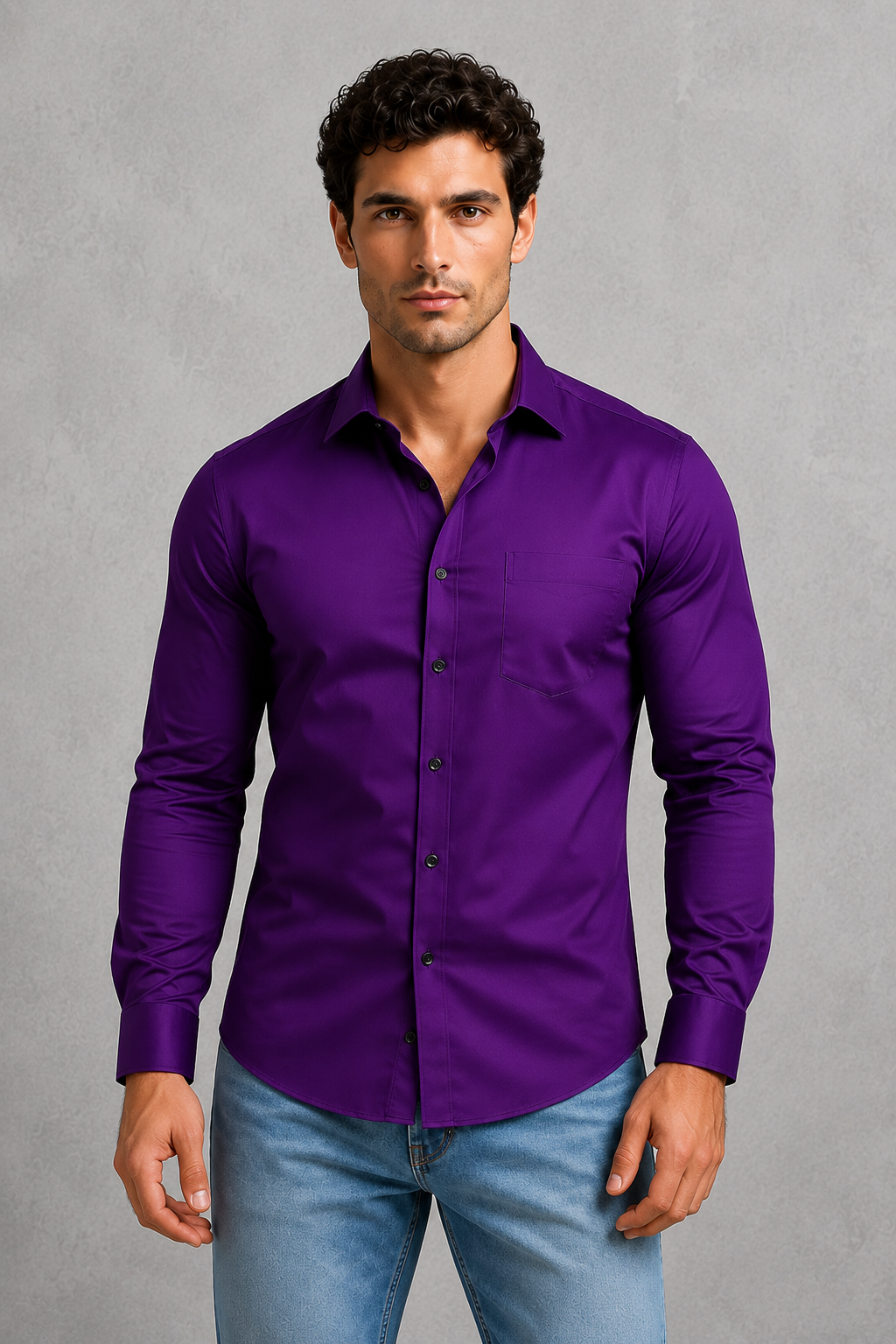 Men's Wrinkle-Free Formal Shirt – Point Collar, Twelve Colours