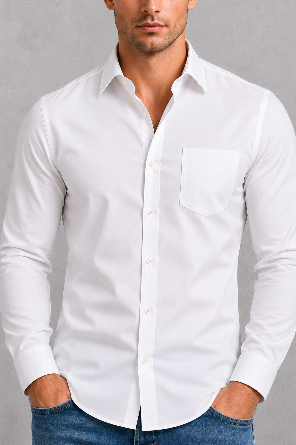 Men's Wrinkle-Free Formal Shirt – Point Collar, Twelve Colours
