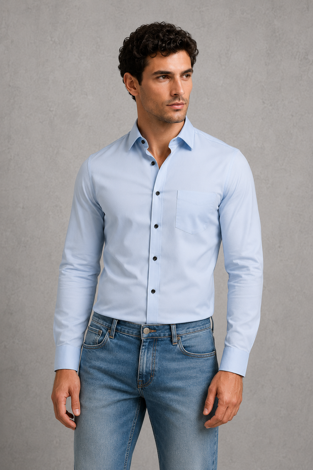 Men's Wrinkle-Free Formal Shirt – Point Collar, Twelve Colours
