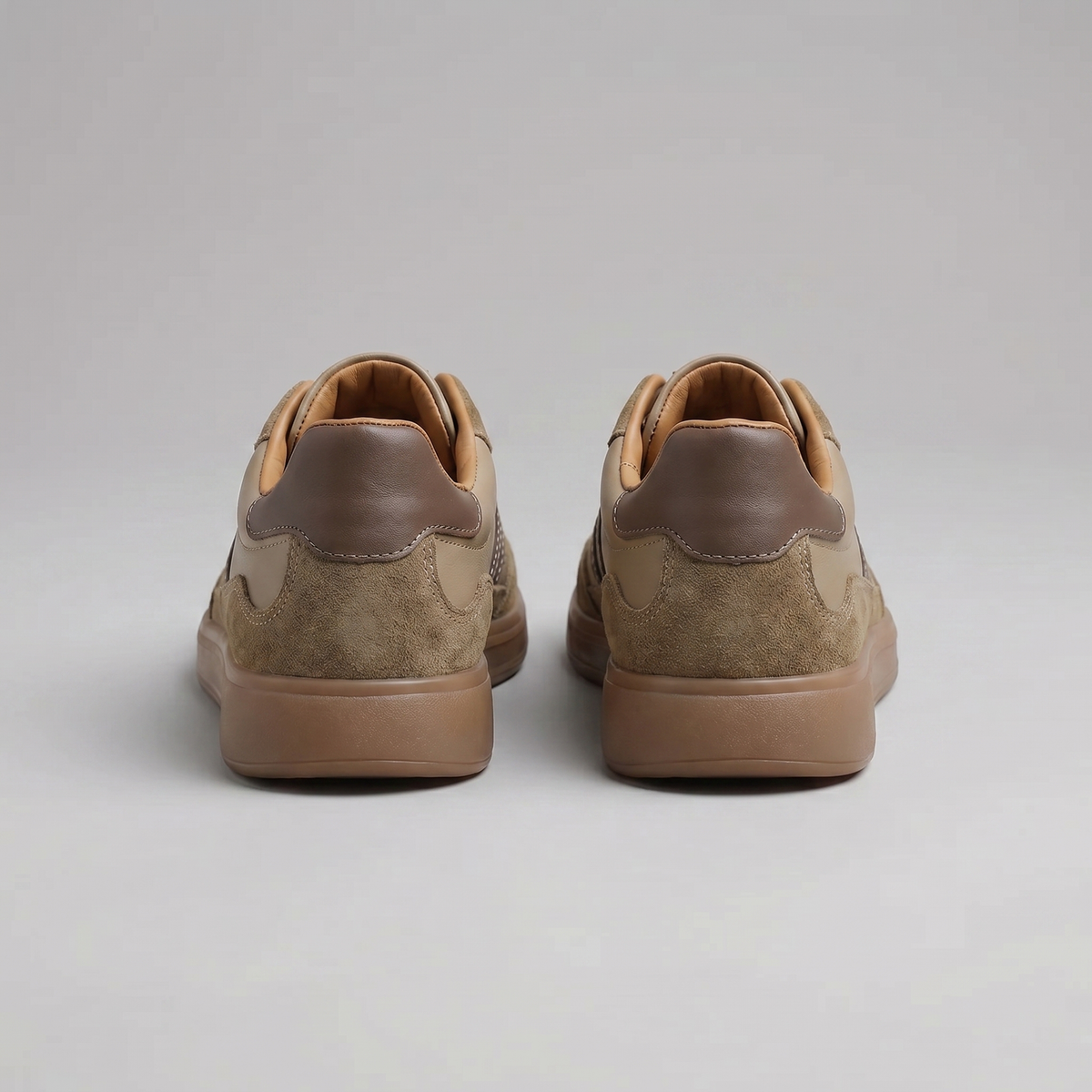 Men's Retro Lace-Up Trainers – Cushioned, Breathable Mesh Panels