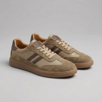 Men's Retro Lace-Up Trainers – Cushioned, Breathable Mesh Panels