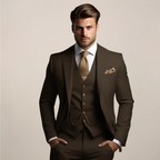 Men's Three-Piece Wedding Suit – Lightweight Tailored Jacket, Waistcoat and Trousers