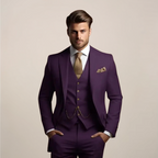 Men's Three-Piece Wedding Suit – Lightweight Tailored Jacket, Waistcoat and Trousers