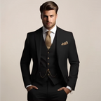 Men's Three-Piece Wedding Suit – Lightweight Tailored Jacket, Waistcoat and Trousers