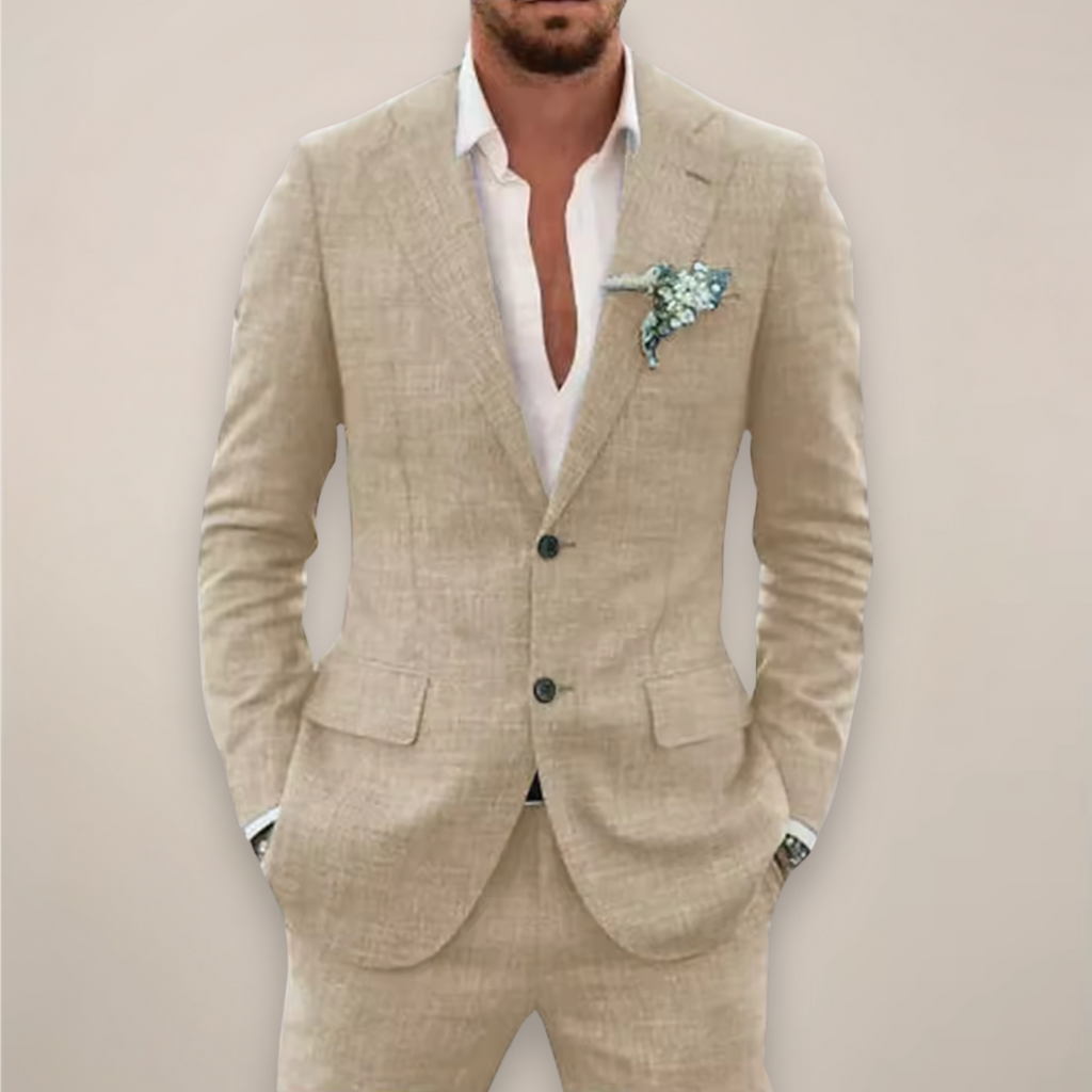 Men's Lightweight Single-Breasted Suit – Two-Piece Summer Tailoring