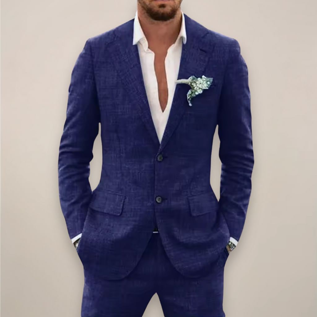 Men's Lightweight Single-Breasted Suit – Two-Piece Summer Tailoring