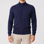 Men's Cardigan with Stand Collar