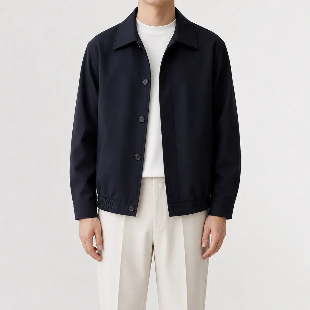 Men's Trench Coat with Classic Collar