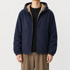 Men's Hoodie with Fleece Lining and Zip