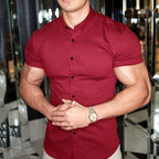 Men's Slim-Fit Short-Sleeve Shirt – Lightweight Button-Up