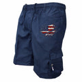 Men's Graphic Cargo Shorts – Elasticated Drawstring Waist
