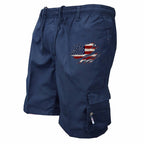 Men's Graphic Cargo Shorts – Elasticated Drawstring Waist