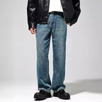 Men's Vintage-Wash Baggy Jeans – Relaxed Wide-Leg Denim