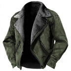 Men's faux fur-Lined suede-look Biker Jacket
