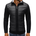 Men's Quilted Knit-Sleeve Jacket – Full-Zip Hybrid Layer