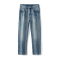 Men's Relaxed Wide-Leg Jeans – Vintage-Wash Denim