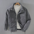 Men's Corduroy Puffer Jacket – Padded Stand-Collar Winter Layer