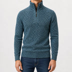 Men's Zip-up Jumper with Mock Neck – Style 3