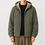 Men's Hoodie with Fleece Lining and Zip