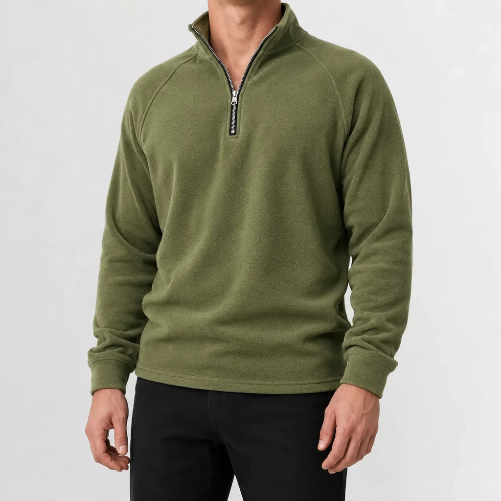 Men's Zip-up Jumper with Mock Neck – Style 4