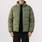 Men's Puffer Jacket with High Collar