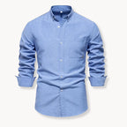 Men's Button-Down Collar Shirt in Light Grey