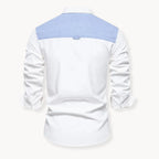 Men's Button-Down Collar Shirt in Light Grey