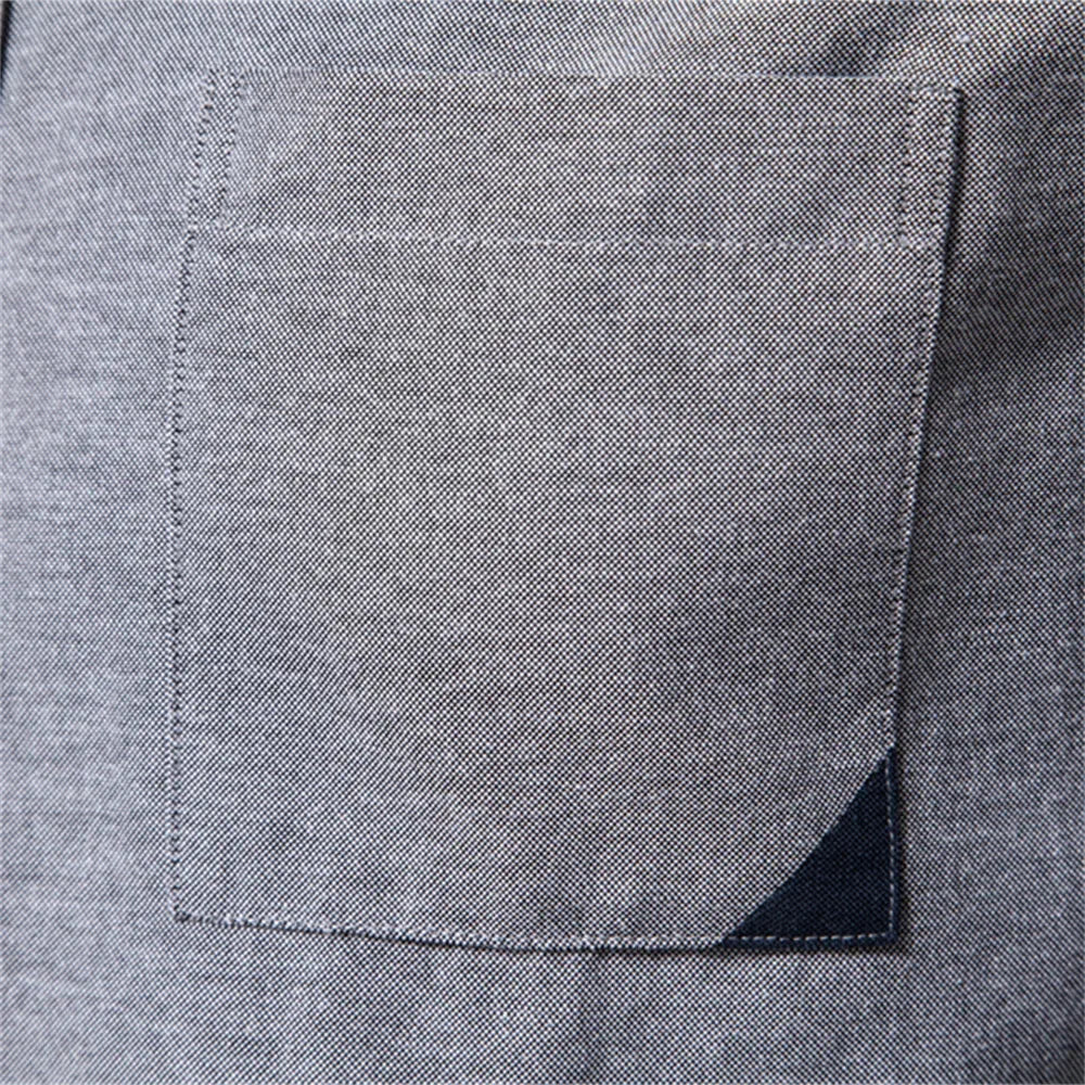 Men's Button-Down Collar Shirt in Light Grey