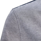 Men's Button-Down Collar Shirt in Light Grey